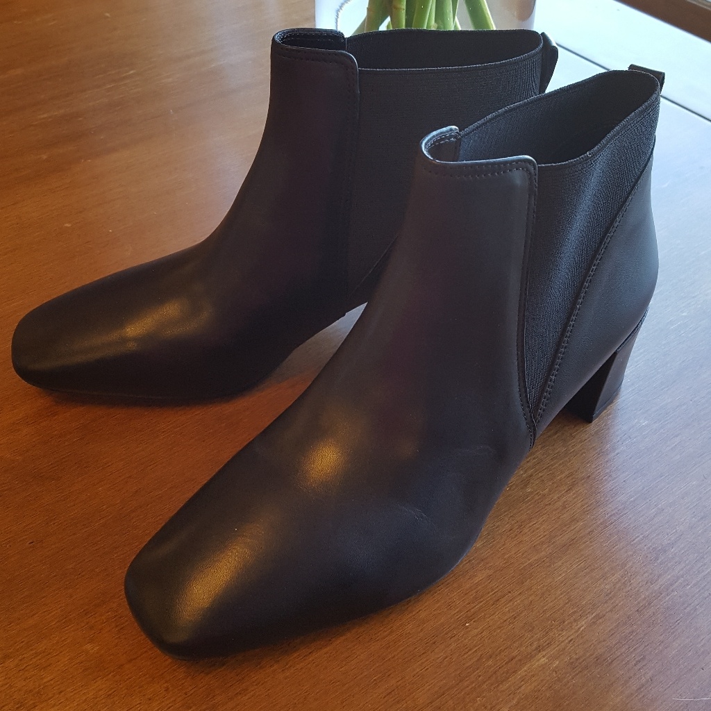 Talbots Black Leather "Wren" Pant Boots